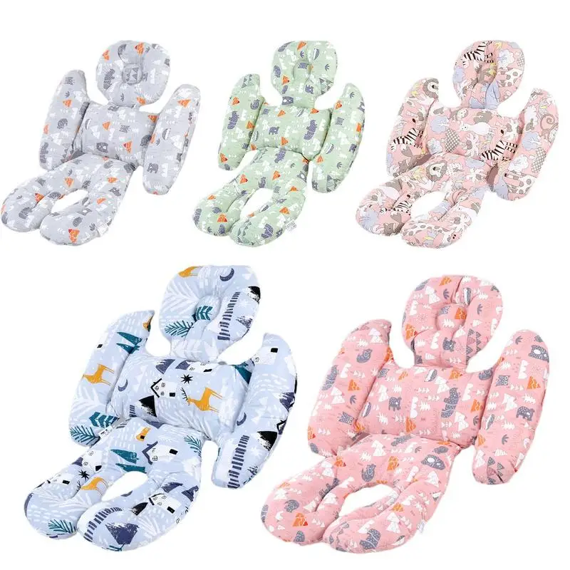 Baby Stroller Cushion Infant Car Seat Insert Neck Head Body Support Pillow Pram Thermal Mattress Breathable cotton Liner Mats