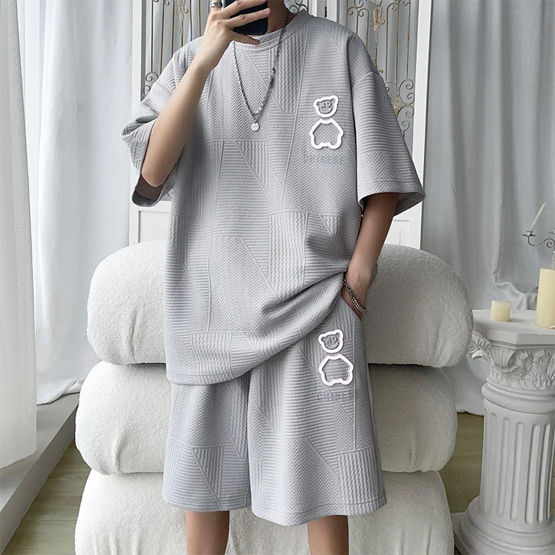 Light gray [top + shorts]