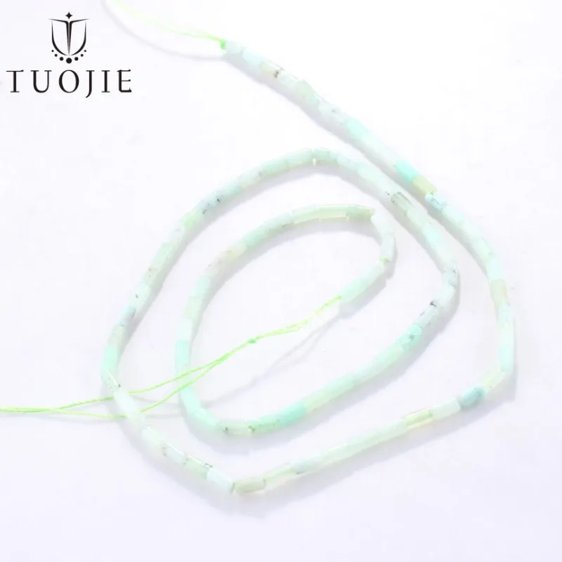 

Wholesale Small 2x4mm Green Opal Beads Loose Cylinder Shape Stone Beads for DIY Jewelry Making