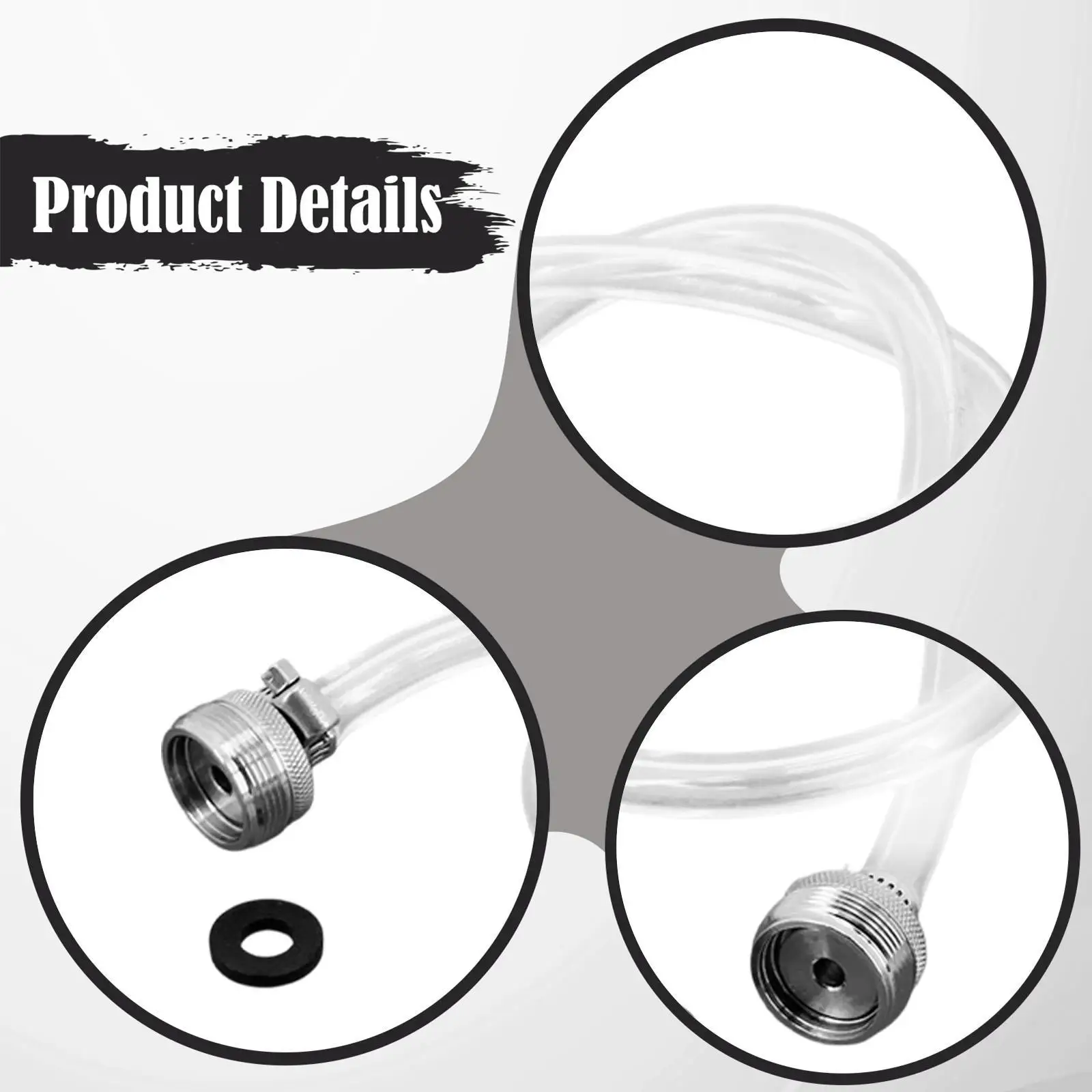 Beer Line Cleaning Jumper Hose Set 5/16inch Clear Tubing Homebrewing Draft Tap Maintenance Tubing for Kegerator System