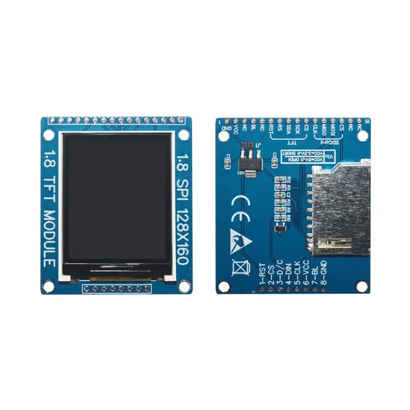 

1.8 inch TFT LCD Screen Module Color Screen ST7735 Resolution 128*160 SPI Interface 16Pin
