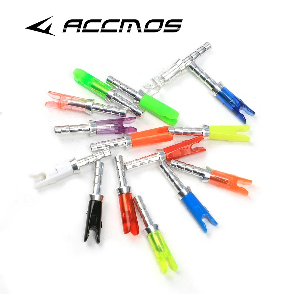 36pcs L Arrow Nock+Aluminum Pin For ID 6.2 mm  Carbon Arrow Shaft DIY  Arrowtail Archery Hunting Shooting Accessorieses