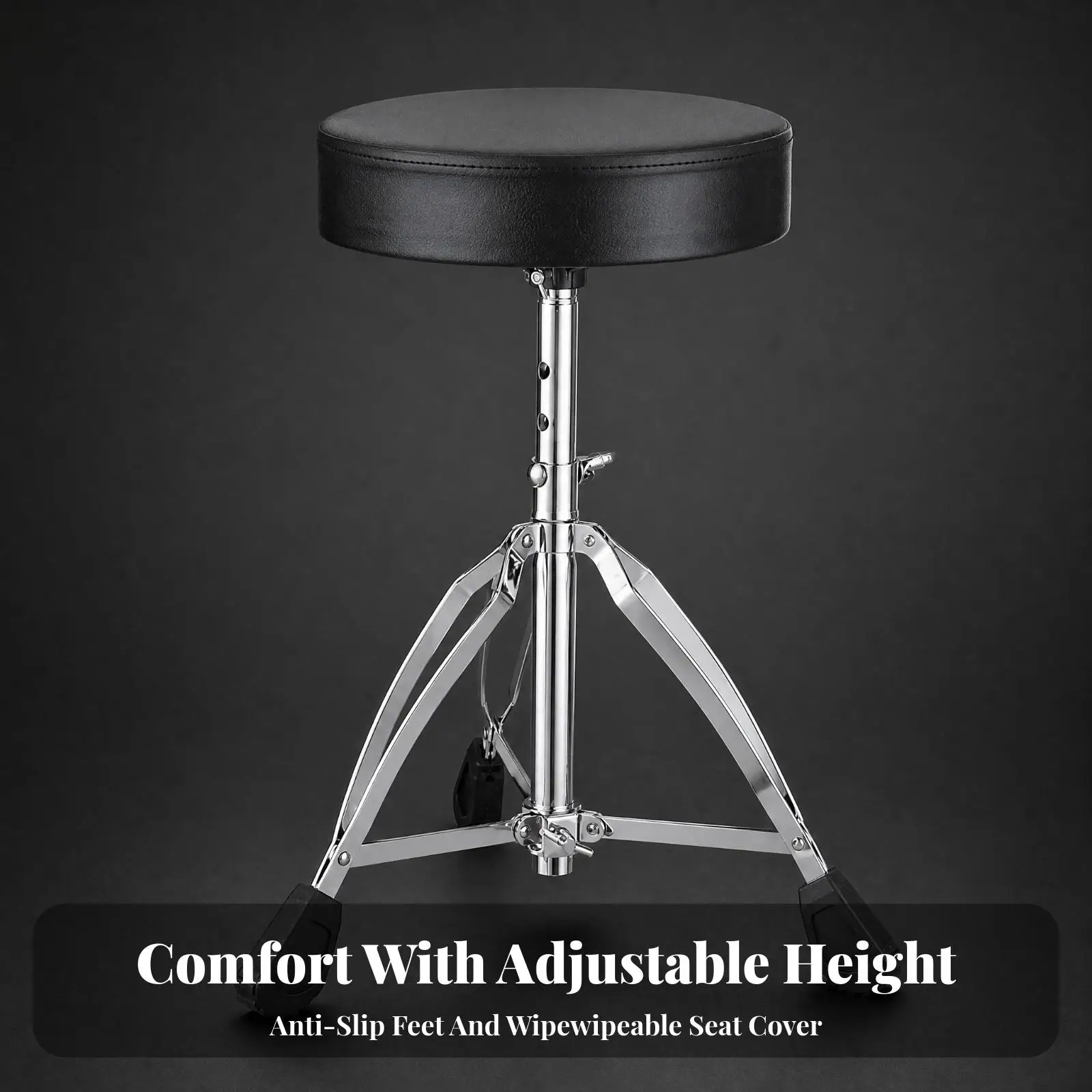 Children's Drum Throne Stable Drum Throne with Padded Seat Double-Braced for Kids, Young Artists, Home Practice Rooms, Rehearsal