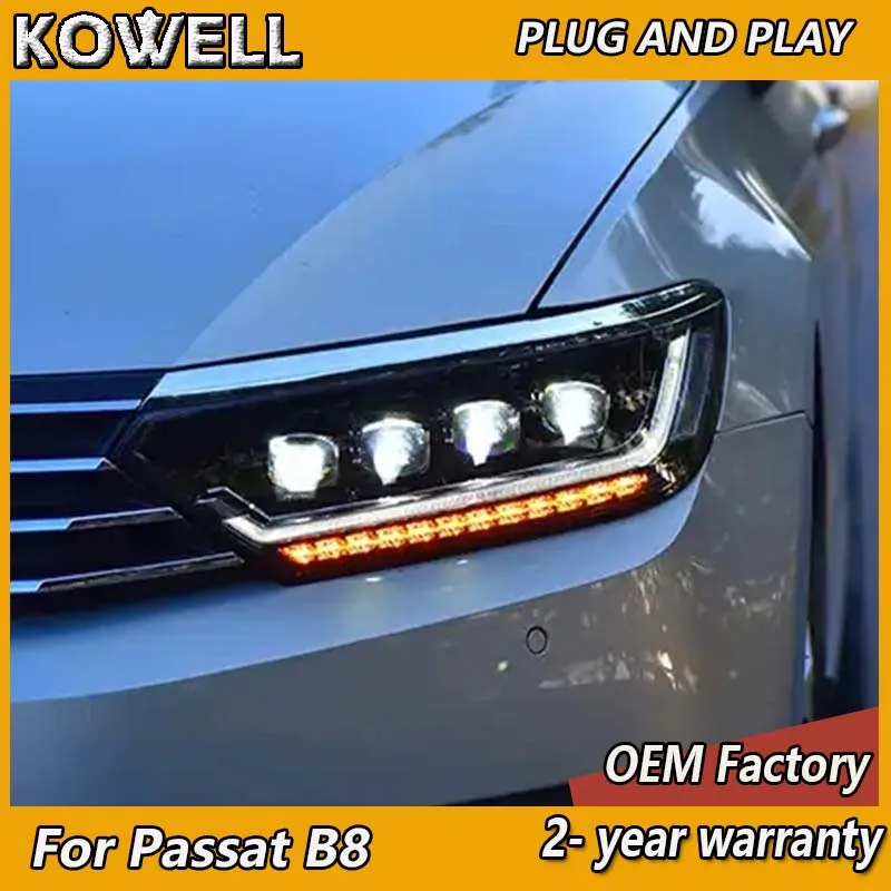 

Car Styling for VW Passat B8 Headlight 2015-2019 Passat B8 Head Lamp Volkswagen DRL Turn Signal High Beam Projector Lens