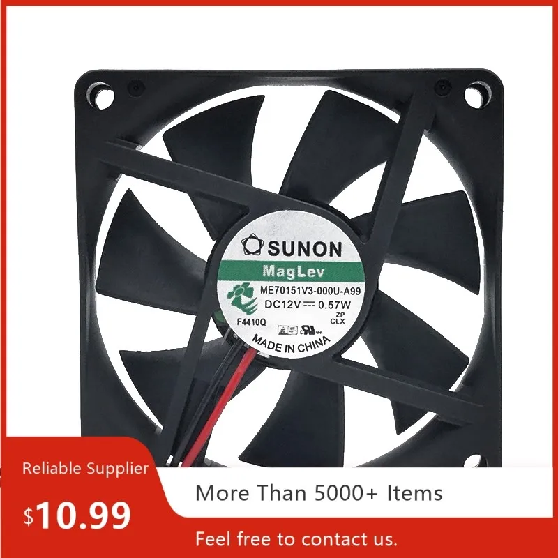 For SUNON ME70151V3-000U-A99 70mm 12V 0.57W Axial Cooling Fan, Vapo Bearin, And Industrial Applications