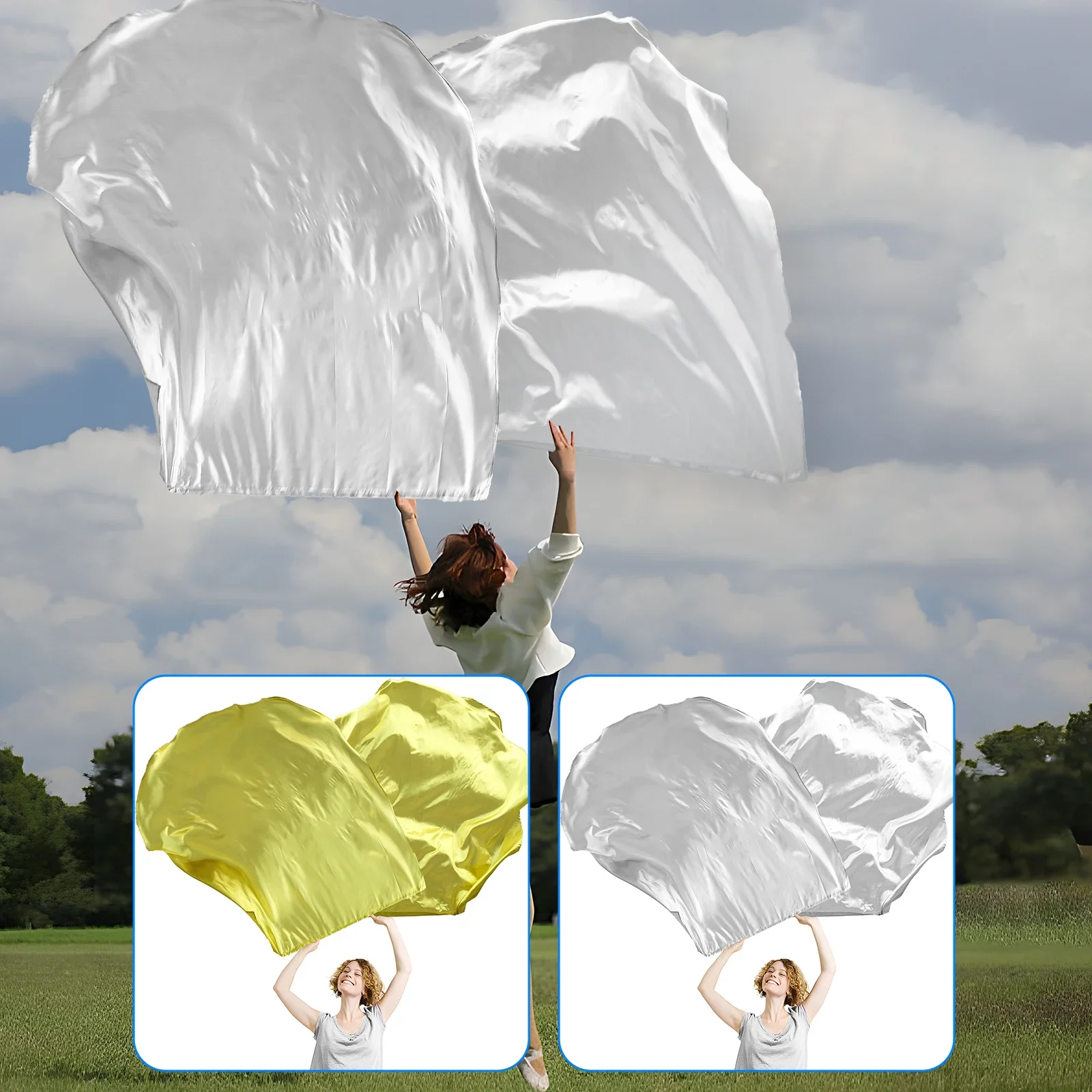 

2 шт. флаги для поклонения портативный баннер для поклонения с масштабируемым стержнем многофункциональные легкие флаги для похвала для поклонения танцев поклонения