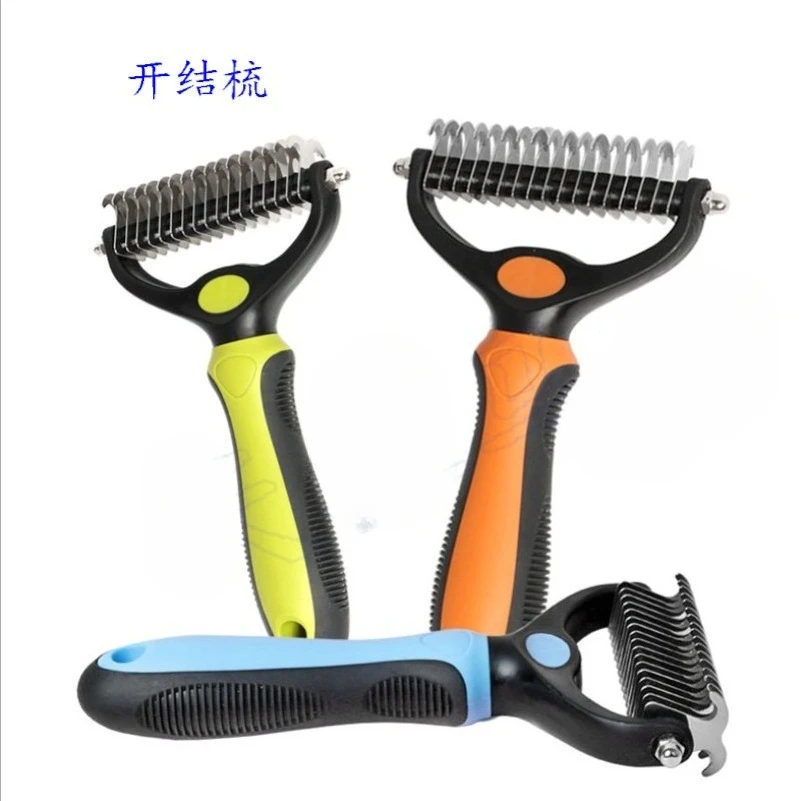 Open Knot Comb, Pet Products, Double-sided Stainless Steel Open Knot Comb, Hair Removal Horse Comb Harness