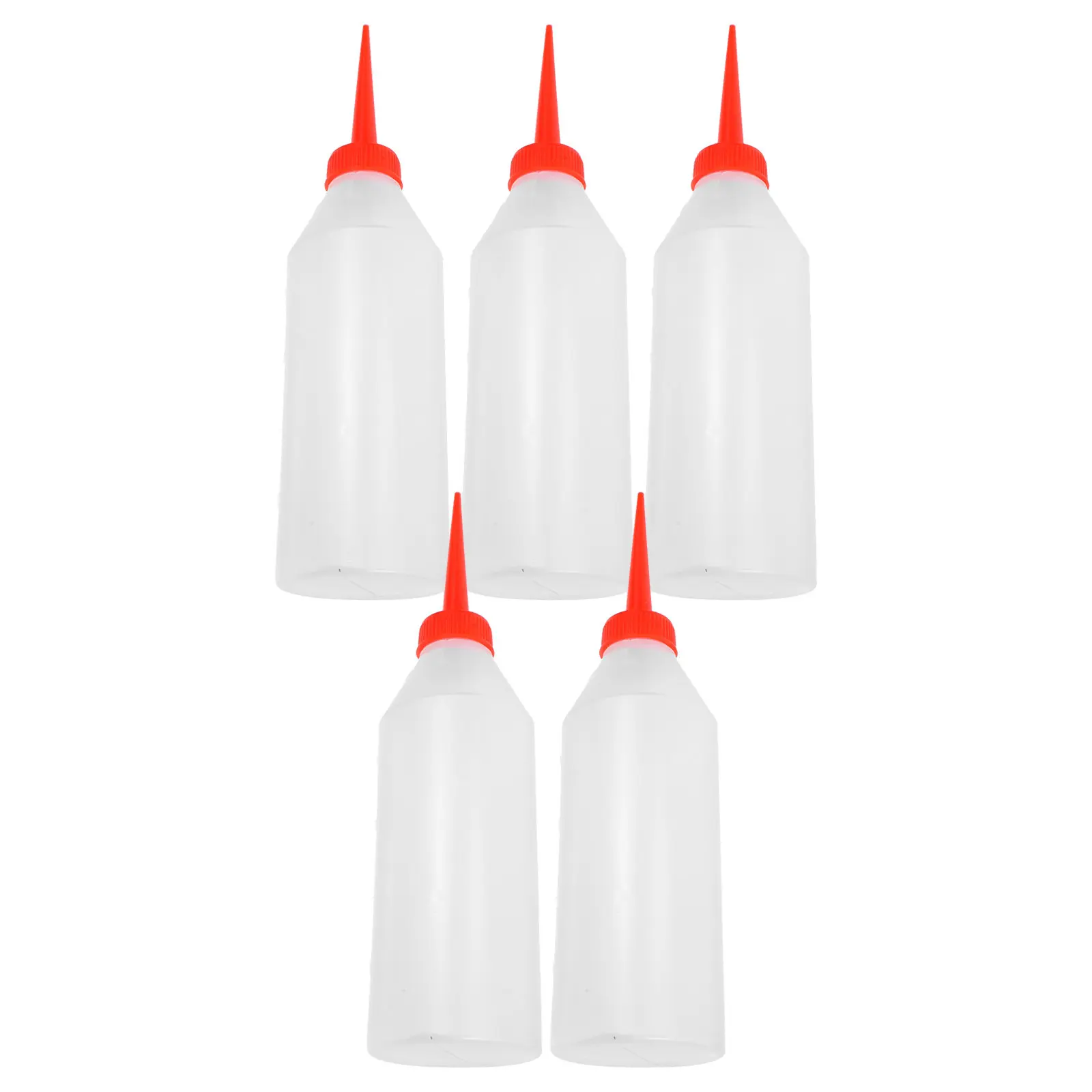 5Pcs Sewing Machine Oiler Pump Can Plastic Oil Injector with Needle Nose 500Ml Squeeze Bottle for Tight Spaces Lubricating Oil