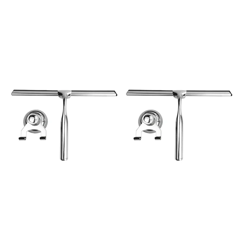 AT29-2X Shower Squeegee, Stainless Steel Squeegee Shower Cleaner For Shower Doors, Bathroom, Window And Car Glass - view 3
