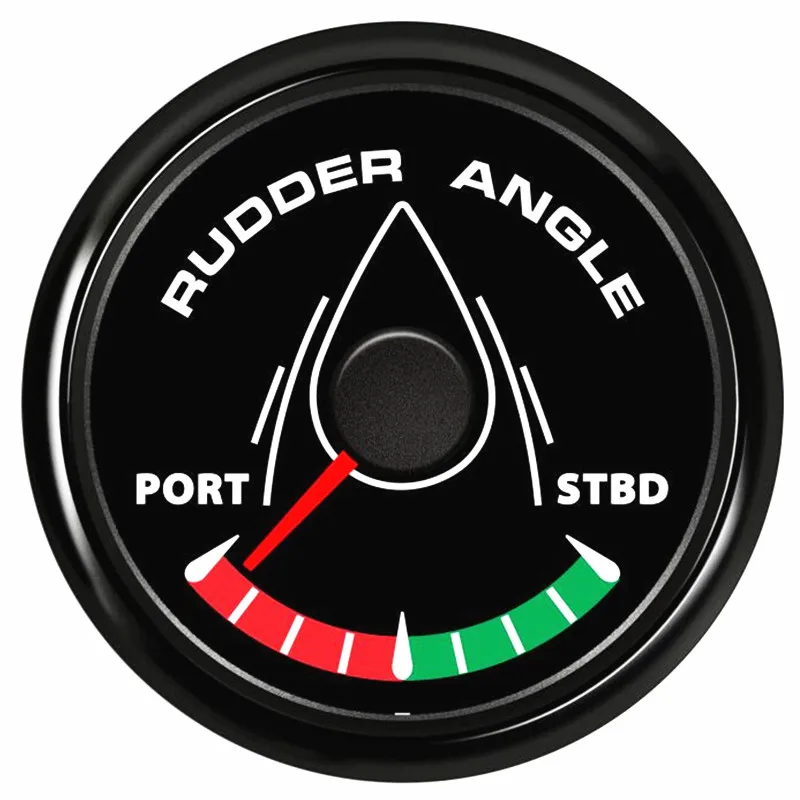 High Quality Marine 52mm Needle Rudder Angle Gauges Port to STBD Display Rudder Angle Meters 0-190ohm with 8 Kinds Backlight