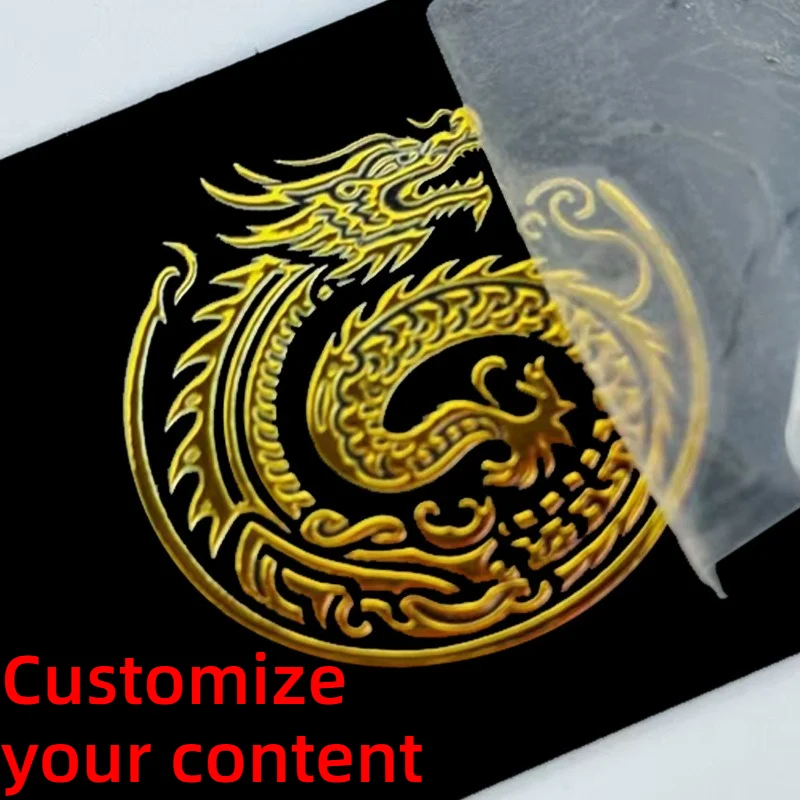9cm 200 Pcs Round Edge Crystal Sticker Custom Design Logo Label Self Adhesive Decals for Business Gift Customization