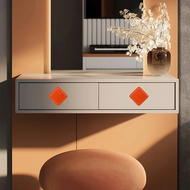 Square Single-hole Simple Cabinet Closet Drawer Handle Bottle Lid Handle Colorful Ceramic Cabinet Door Handle