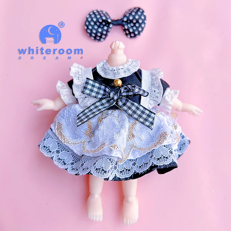 16CM Doll Clothes for BJD Doll 6 inch  Dress Skirt Outfit Fashion Dress Up for Girl DIY Toy Accessories Gift Accessories Free