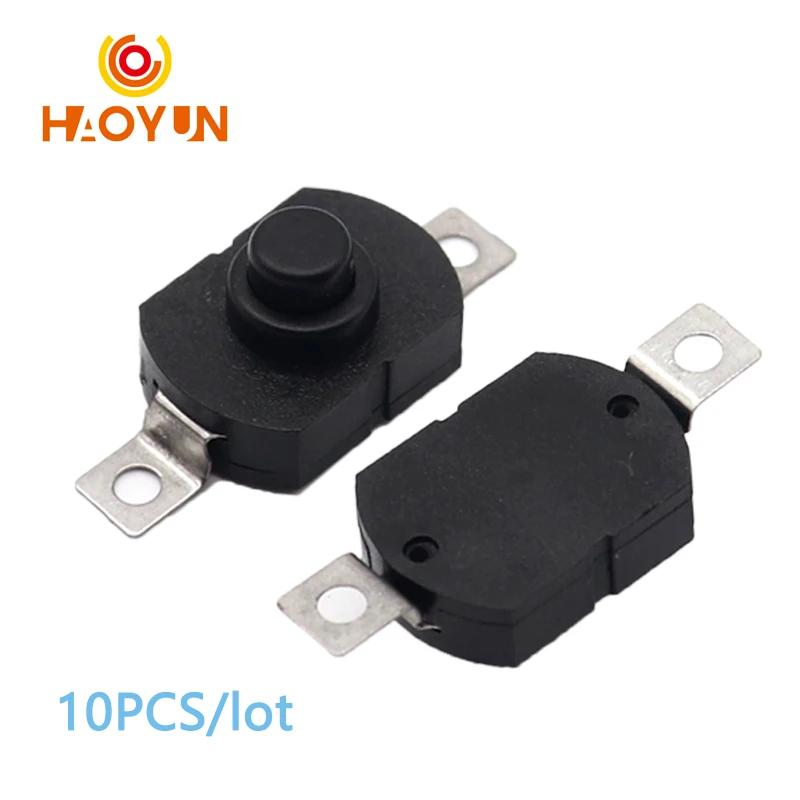 【30-5PCS】1712-KD straight leg flashlight switch LG15D PS-22K lamp button self-locking connector