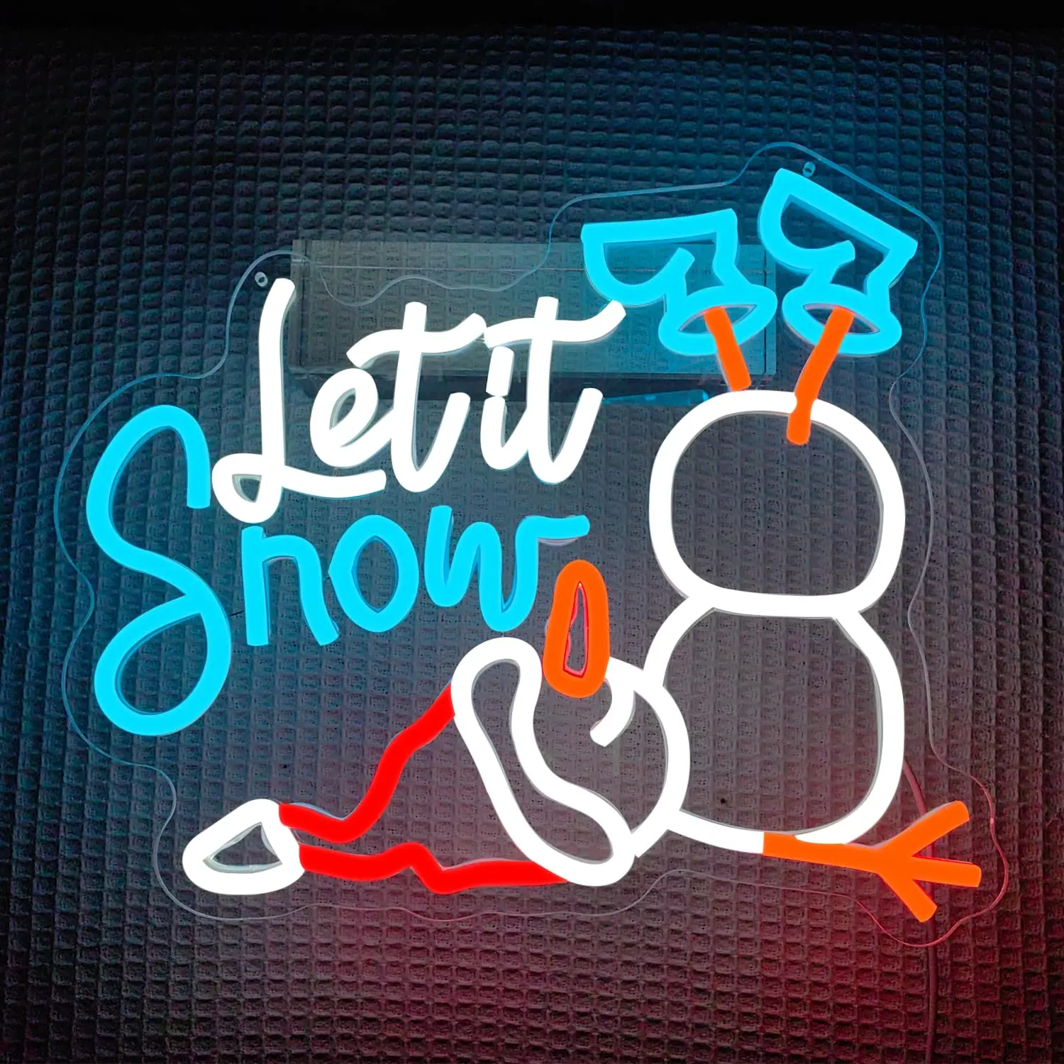 

Неоновая вывеска Let It Snow с USB регулируемой яркостью, светодиодная подсветка, настенный декор для рождественской вечеринки, окна спальни, праздничные подарки