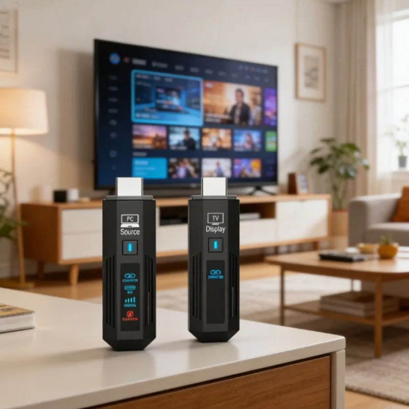 

Беспроводной видеопередатчик и приемник на 50 м, HDMI-совместимый адаптер для дисплея, кабель для зеркального отображения экрана с камеры, ПК или ТВ на телевизор