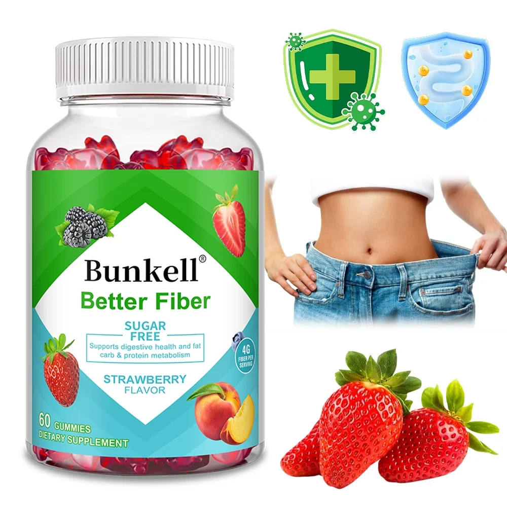 Better Fiber Gummies - Supports Digestive Health and Metabolism, Sugar Free, Strawberry Flavor