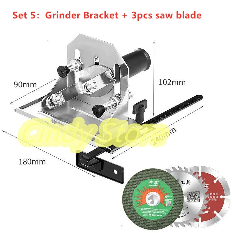 Multifunction Angle Grinder Stand Angle Cutting Bracket with Adjustable Base Plate Cover  For 100mm Angle Grinder