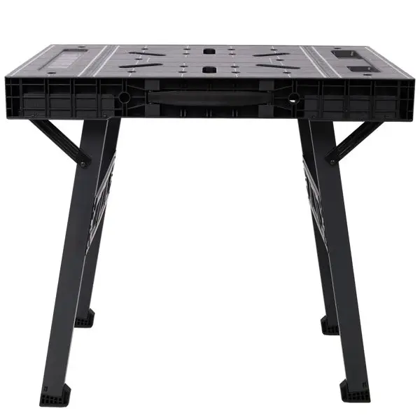 Black 1650LBS Capacity Foldable Workbench Portable Workstation For Garage Workshop And Home