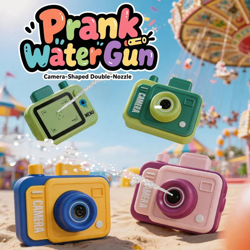 Double-sided Water Gun Camera Water Prank Gun Funny Kids Outdoor Summer Pool Beach Water Play Toy Parent-child Interactive Game