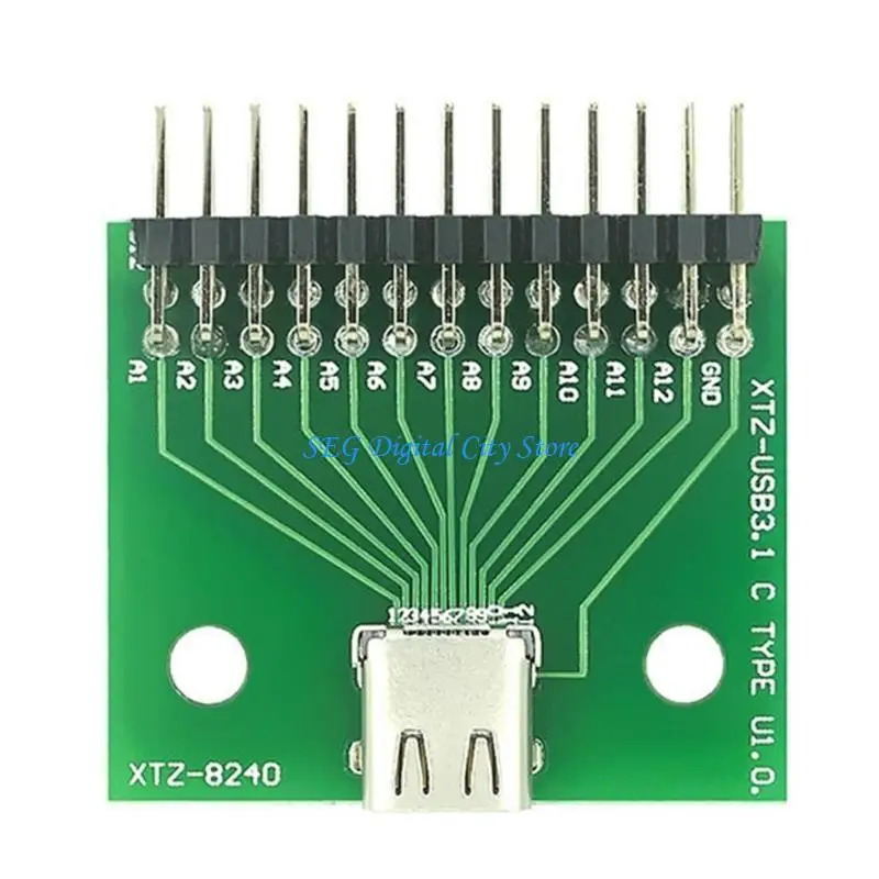 U75B Type C Female Test Board With 24 Pin Female Connector For Fast Data Transfer
