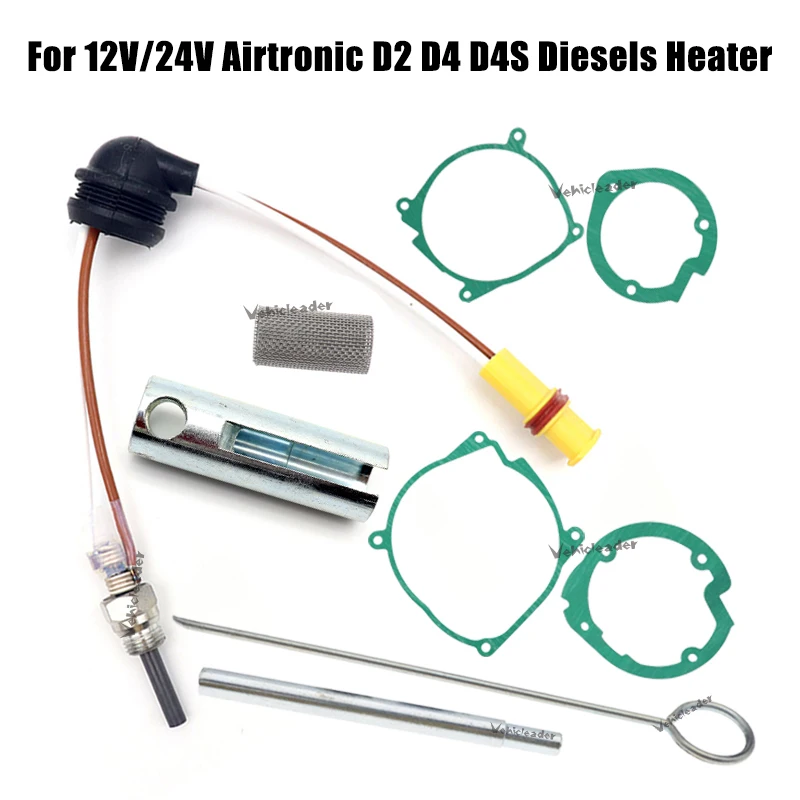 1Set For 12V 24V Airtronic D2 D4 D4S Air Parking Heater Kits Glow Plug + Wrench+ Removal Tool + Motor Gasket + Burner Gasket