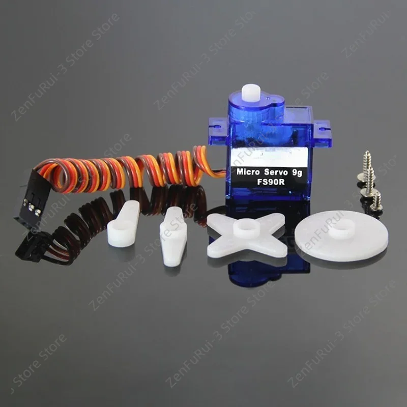 FS90R 9g Micro Analog Servo, 360 Degree Continuous Rotation Wheel‑Drive Mini Servo for RC Robot DIY Project