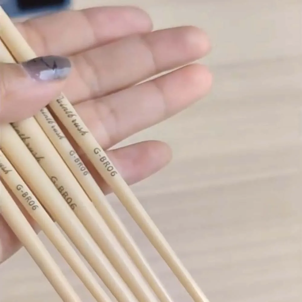 12pcs Coffee Soft Fiber Paint Brush Set Lightweight Plastic Nylon Painting Pen Classical Traditional Hook Line Pen Writing