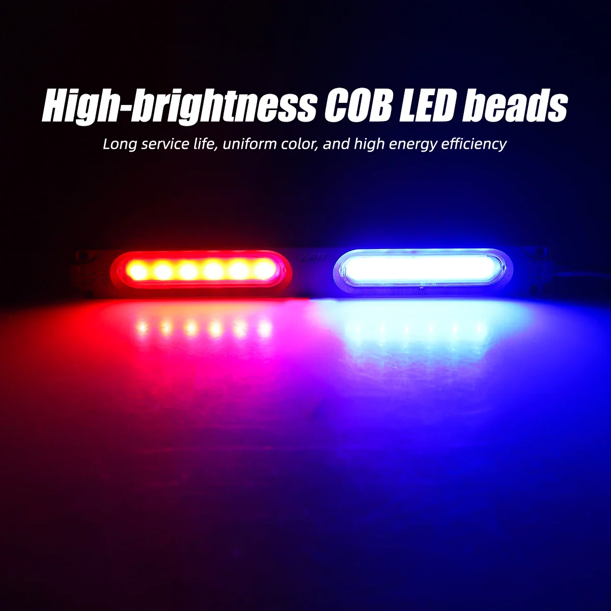 

Красно-синий мигающий светодиодный модуль с двойным светом для внедорожников, мотоциклов, электромобилей, лампа высокой яркости