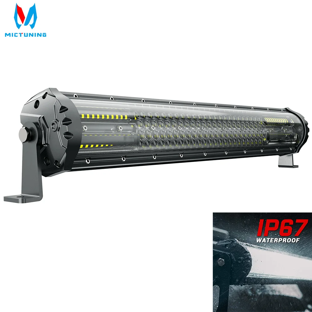 

MICTUNING Magical M2 32 Inch Aerodynamic LED Light Bar-240w Quad Row Off Road Lights 16840 lm with Adjustable Mounting Bracket