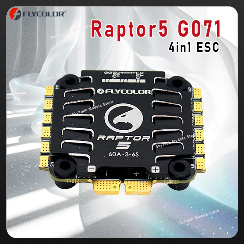 

FLYCOLOR Raptor5 4in1 ESC 60A 45A G701 V5 PWM 128K 3-6S 30X30mm for FPV Drone Freestyle Flight Controller Stack DIY Parts