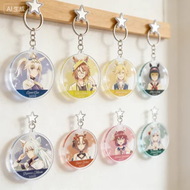 Umamusume Oguri Cap Fujimasa March Berno Light Sakura Chiyono Keychain Anime Acrylic Keyring Pendant for Gift6CM bagdecorations