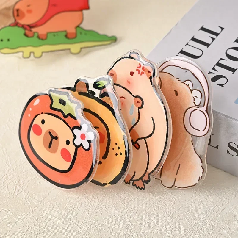 5PC Cute Korean Style INS Capibara Griptok Flower Decor Guinea Pig Phone Holder Universal Stand Bracket for Samsung iPhone