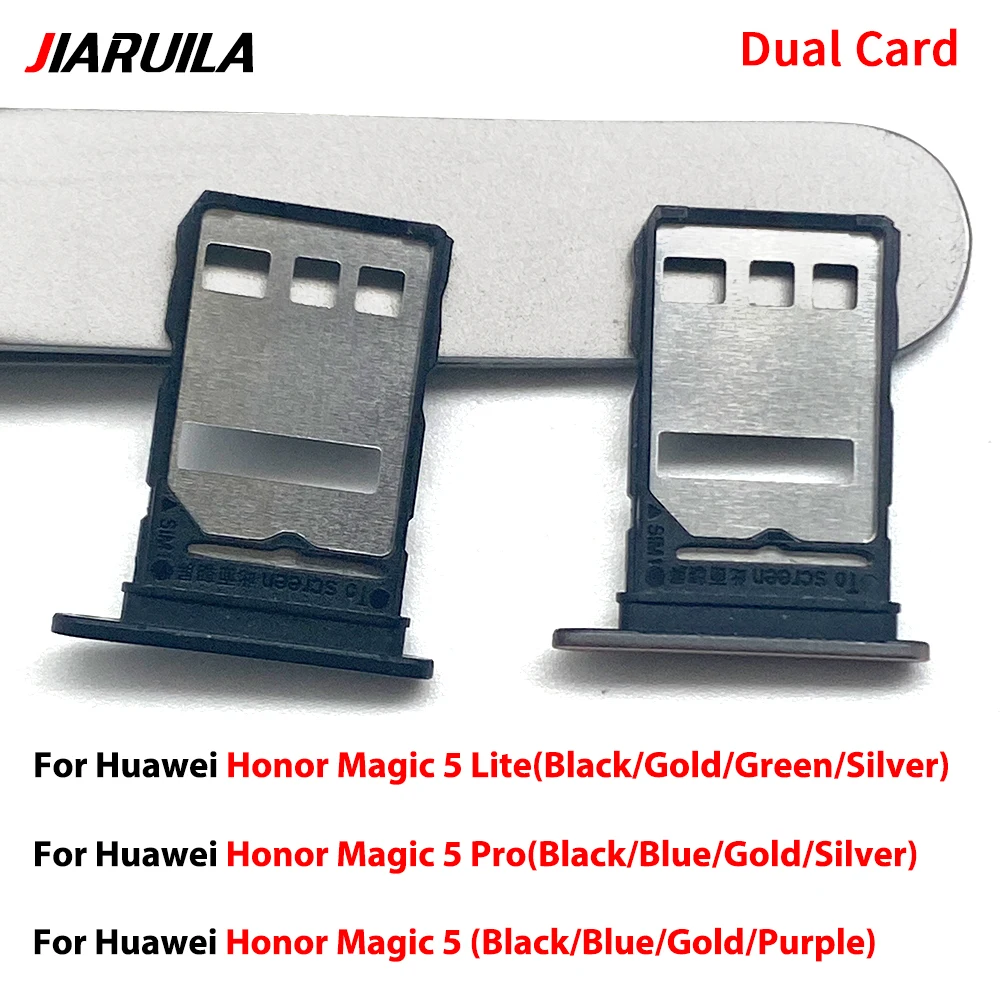 Micro Nano Sim Card Holder Tray Chip Slot Drawer Holder Adapter Socket for Huawei Honor Magic 5 / 5 Lite / 5 Pro + Pin