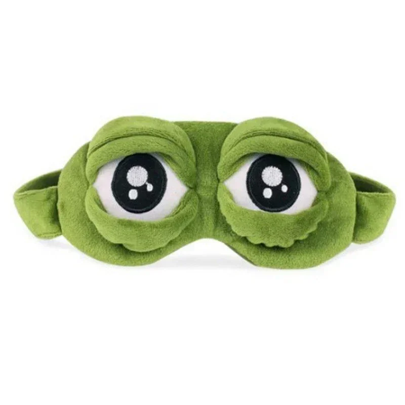 Frog Like Eye Mask Funny Creative 3D Eye Mask Cartoon Soft Hair Sleep Facial Mask Green Animation Gifts for Friends Around