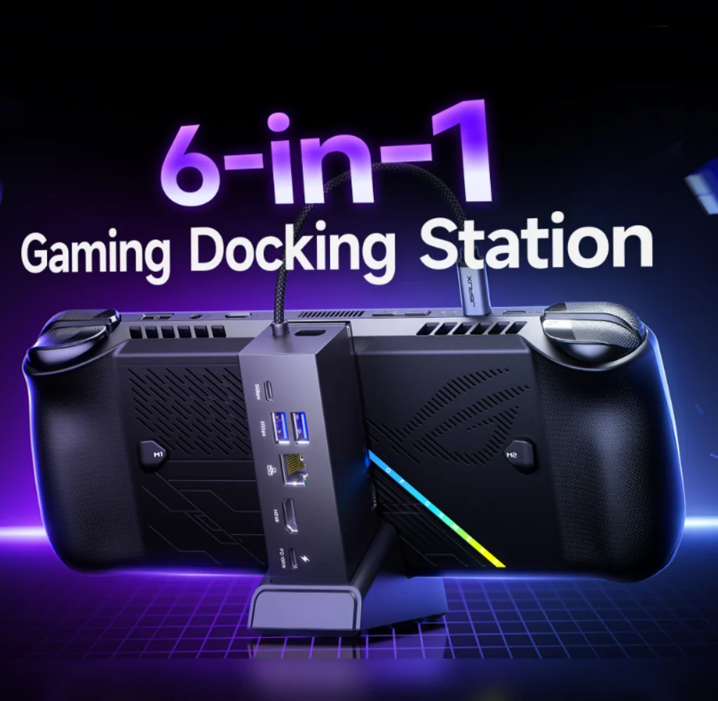 

Docking Station Compatible with Legion Go S, 6-in-1 Legion Go S Dock with HDMI 4K@120Hz, Gigabit Ethernet, USB-A&USB-C 3.2 Gen 1
