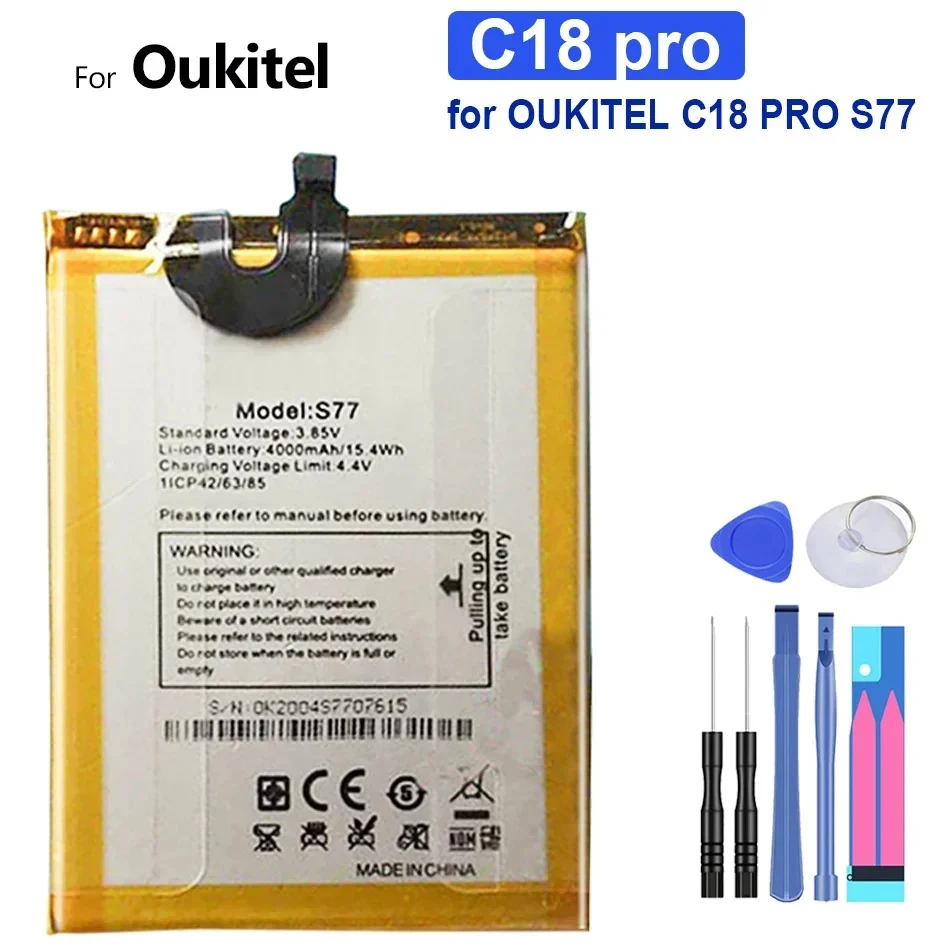 

Mobile Phone Battery C18 pro 4000mAh for OUKITEL C18pro S77