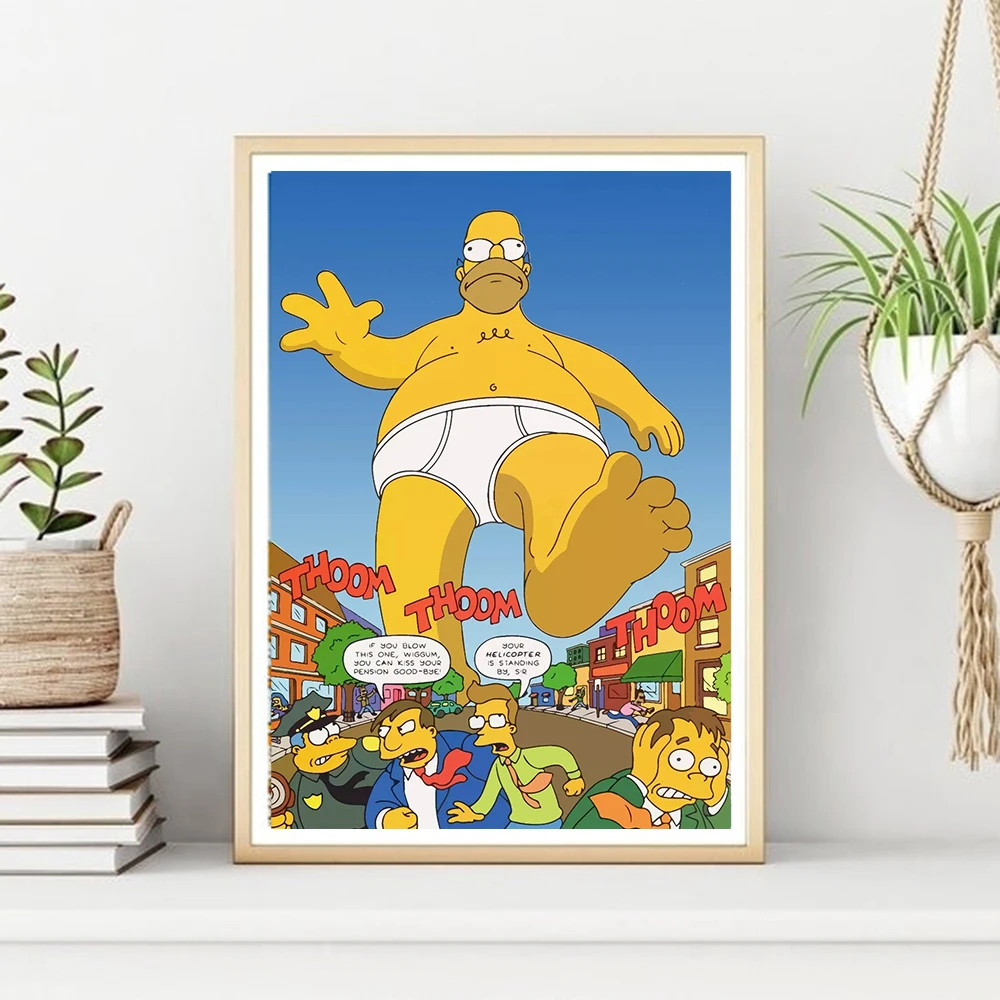 Disney Pop Clossal  Prestige Simpson Colorful Canvas Wall Art Poster Decor  Living Room Bedroom Office Children's Gifts