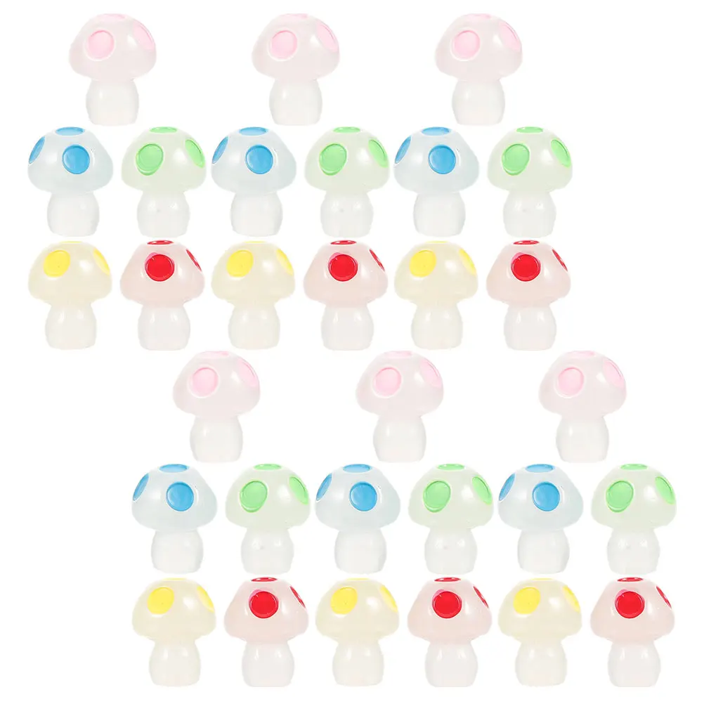

50 Pcs in Dark Mushrooms Resin Figurines Mini Bonsai Decor Garden Ornaments Bonsai Resin Craft Desk Table Indoor Outdoor