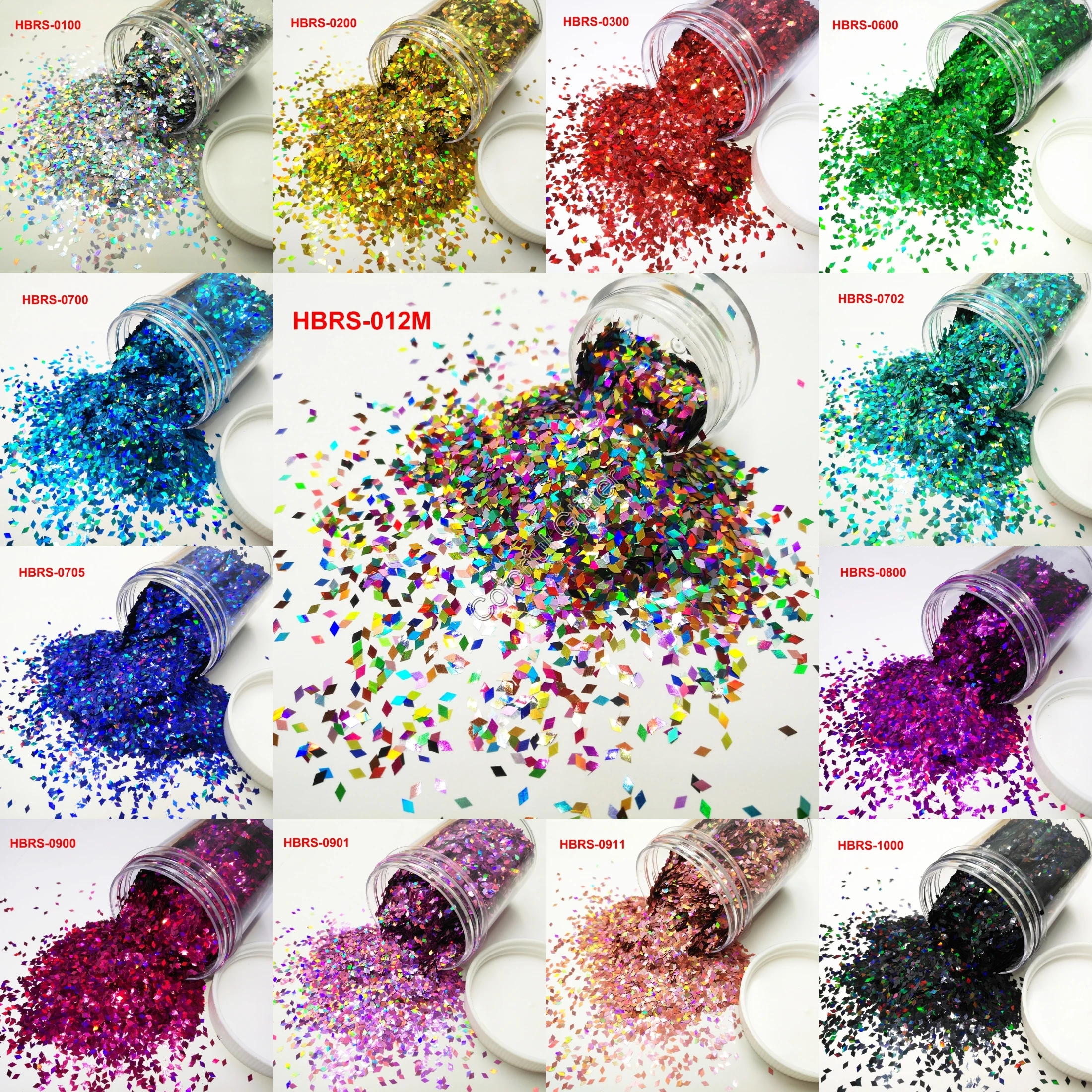 2MM Chunky Holographic Laser Colors Rhombus Nail Glitter Diamond-Shape Sequins for Nail Art Body Makeup Craft Facepaint Manicure