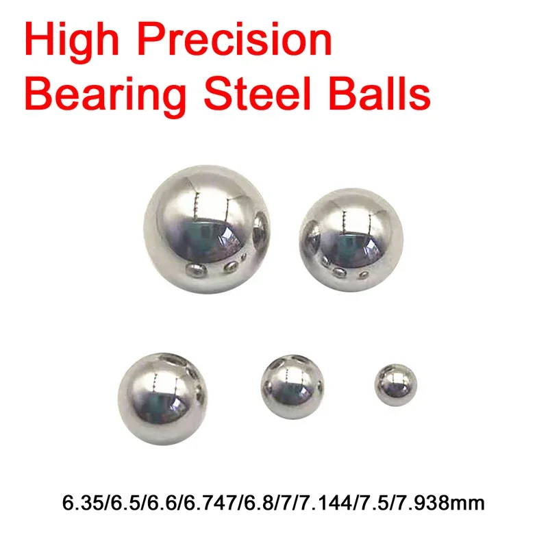 10/50/100Pcs High Precision Bearing Steel Balls 6.35/6.5/6.6/6.747/6.8/7/7.144/7.5/7,938mm Chrome Bearing Steel Solid Beads