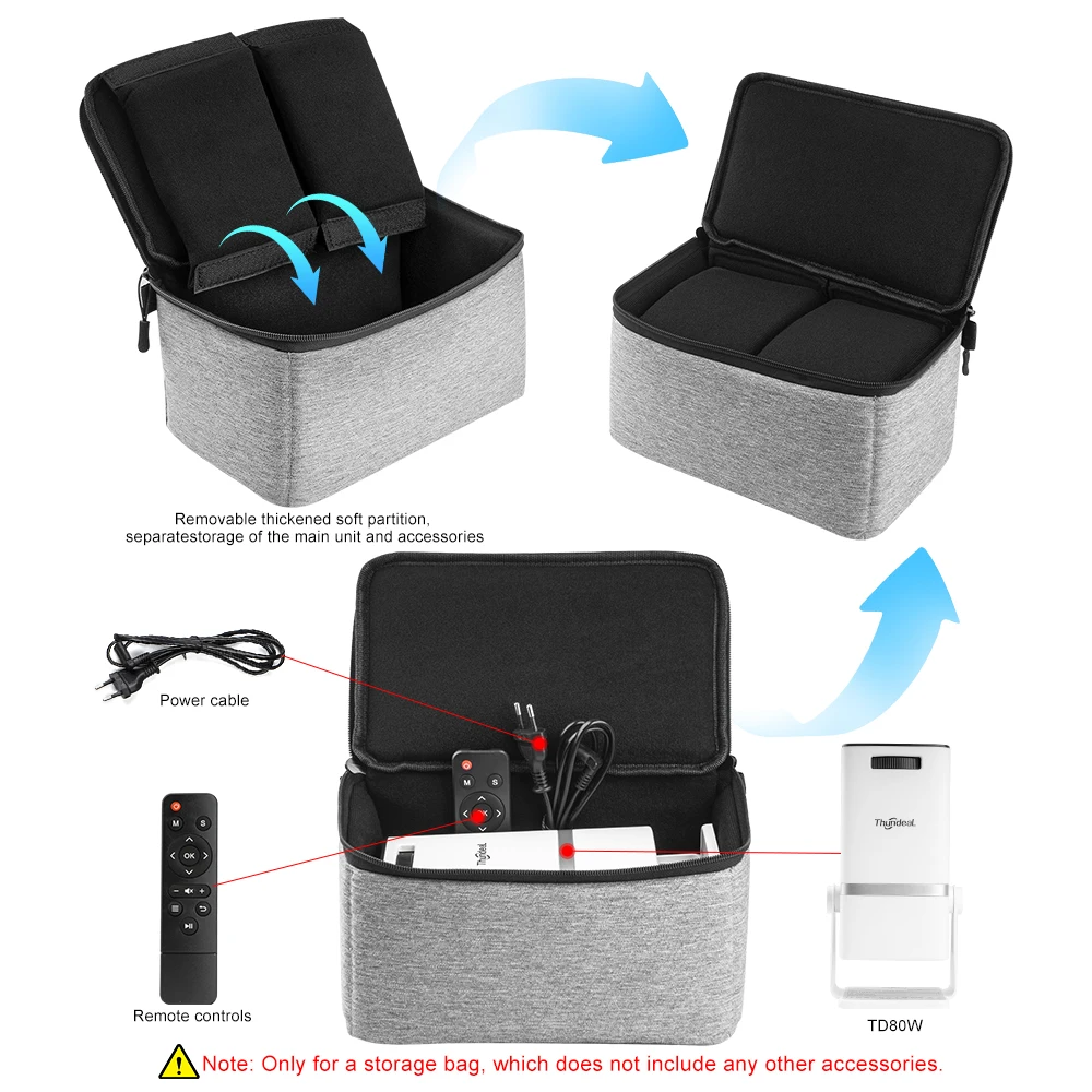 بروجاجا المحمولة حقيبة جهاز عرض صغير ، حالة جهاز عرض صغير ، غطاء التخزين ، HY300 برو ، HY300W ، HY320 W ، TD80W