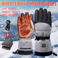 Electric Heated Gloves Rechargeable Waterproof Thermal Gloves Winter Ski Motorcycle Gloves Hand Warmers Electric Heated Equipmen