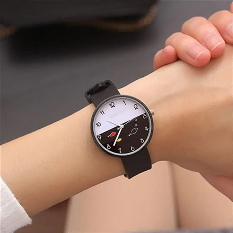 Lovely sweet fish love a variety of women's watches silicone quartz girl gifts