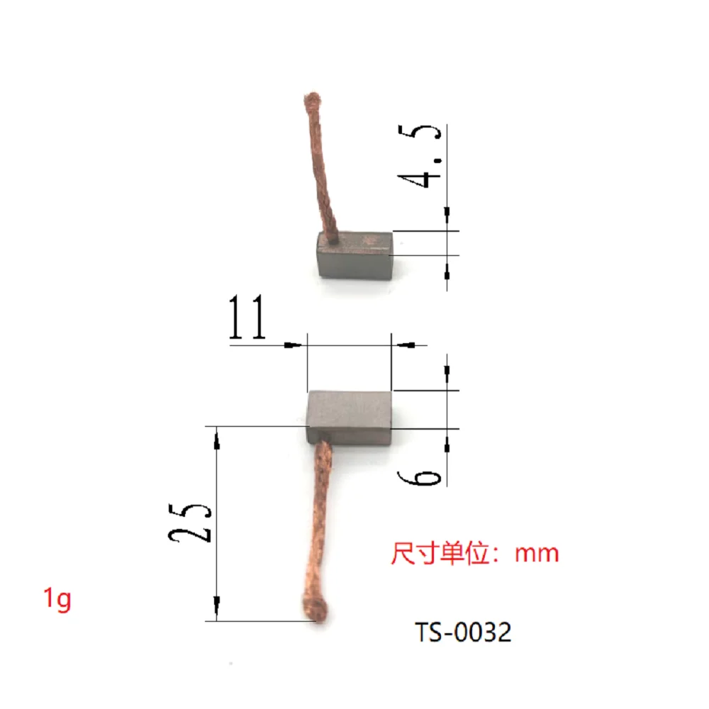 4 Pieces 4.5*6*11 Ts-0032 Suitable for Various Types of Motor Carbon Brushes, All Sizes Are Universal