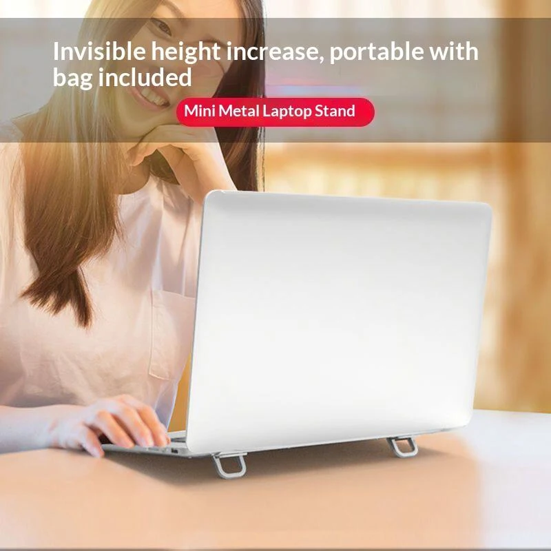 Laptop Stand Mini Holder Foldable Portable Invisible Bracket Adjustable Angle Ultra Light for Office Home Travel