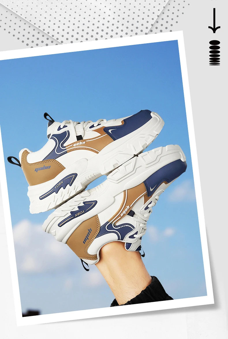 Chunky Sneakers für alle Jahreszeiten, atmungsaktiv, leicht, Outdoor-Freizeitschuhe, modische Sportschuhe mit weicher Sohle, Laufschuhe, Boardschuhe – Detail 3