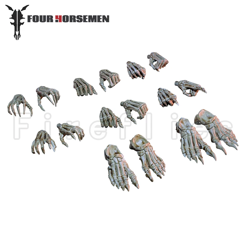 [Pre-Order]1/12 6inches Four Horsemen Studio Mythic Legions Action Figure Necronominus Skeletons Hands Feet Pack Free Shipping