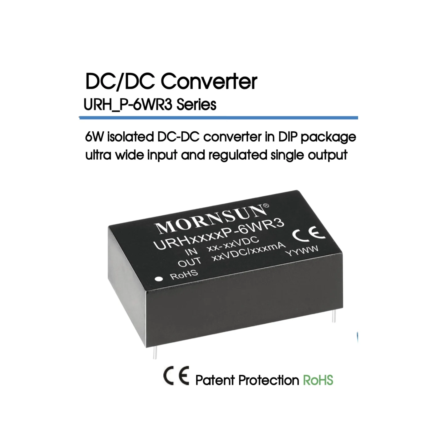 Urh2424P-6Wr3 Mornsun 6W 250Ma 24V 1 36V 9V Dc Dip 31.6Mm*20.3Mm*10.2Mm Industry-Specific Power Supply