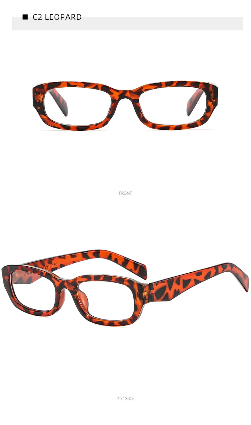 Modische kleine rechteckige photochrome Brille für Damen, klassische Farbwechselbrille, stilvolle tägliche dekorative Brille – Detail 8